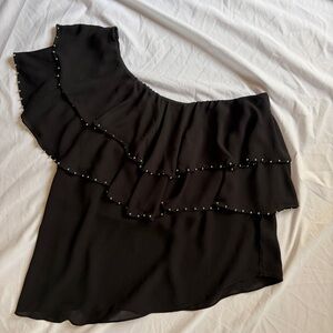 Lucky Brand Studded One Shoulder Top